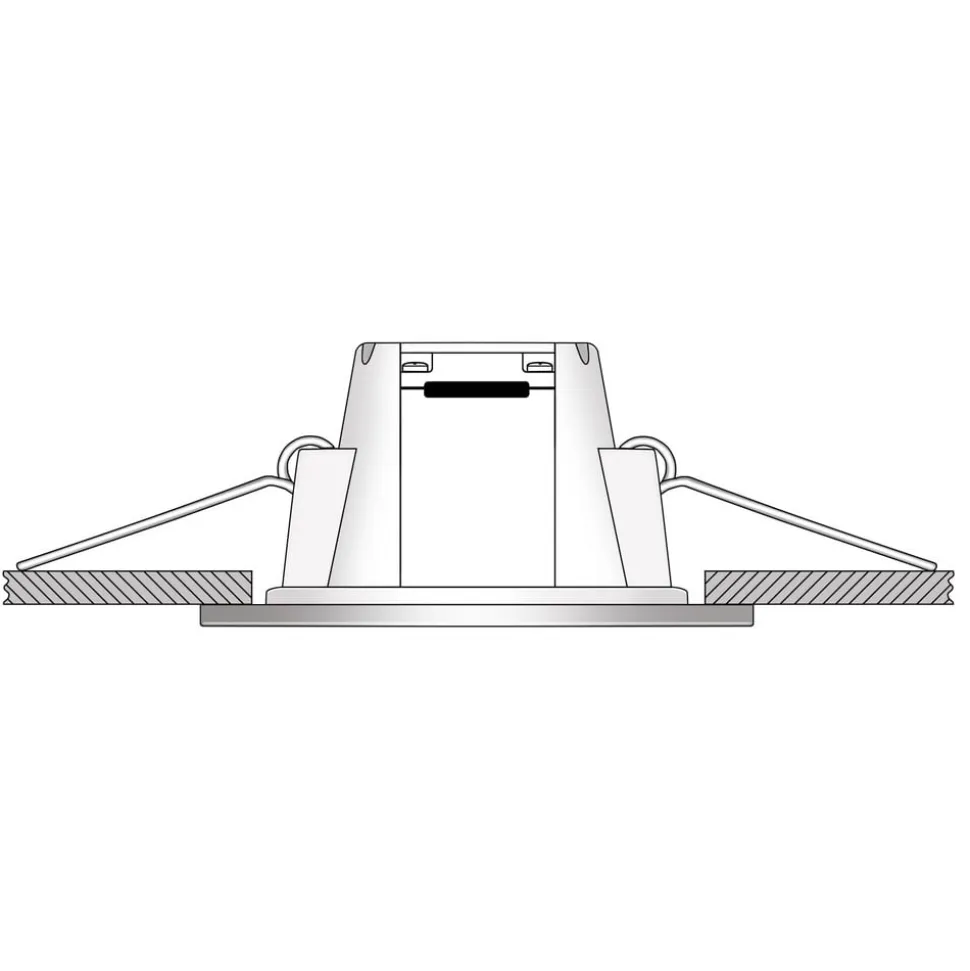 Holstein LED indbygningslampe IP65 116° stiv, hvid