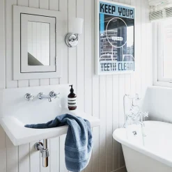 Huguenot Lake væglampe til badeværelse 1 lyskilde