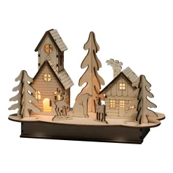 Hus og Træ LED-adventsstage