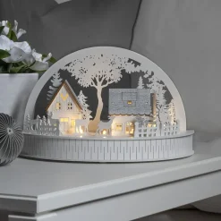 Huse og rensdyr LED-silhuet, batteridrevet