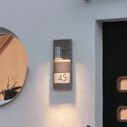 Husnummerlampe Modena 7655, stål