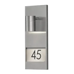 Husnummerlampe Modena 7655, stål
