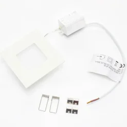 Hvid LED-indbygningslampe Klaus til indbyggede kasser