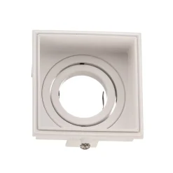 Hyde spot 1 lyskilde kantet drejelig hvid