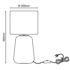 Hydra bordlampe, højde 56,5cm mauve/violet