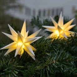 I hvid - udendørs LED-lyskæde med 9 stjerner