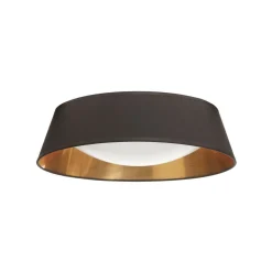 I sort-guld – rund LED-loftlampe Ponts