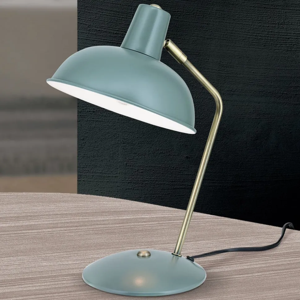 I vintagelook - bordlampen Fedra grøn