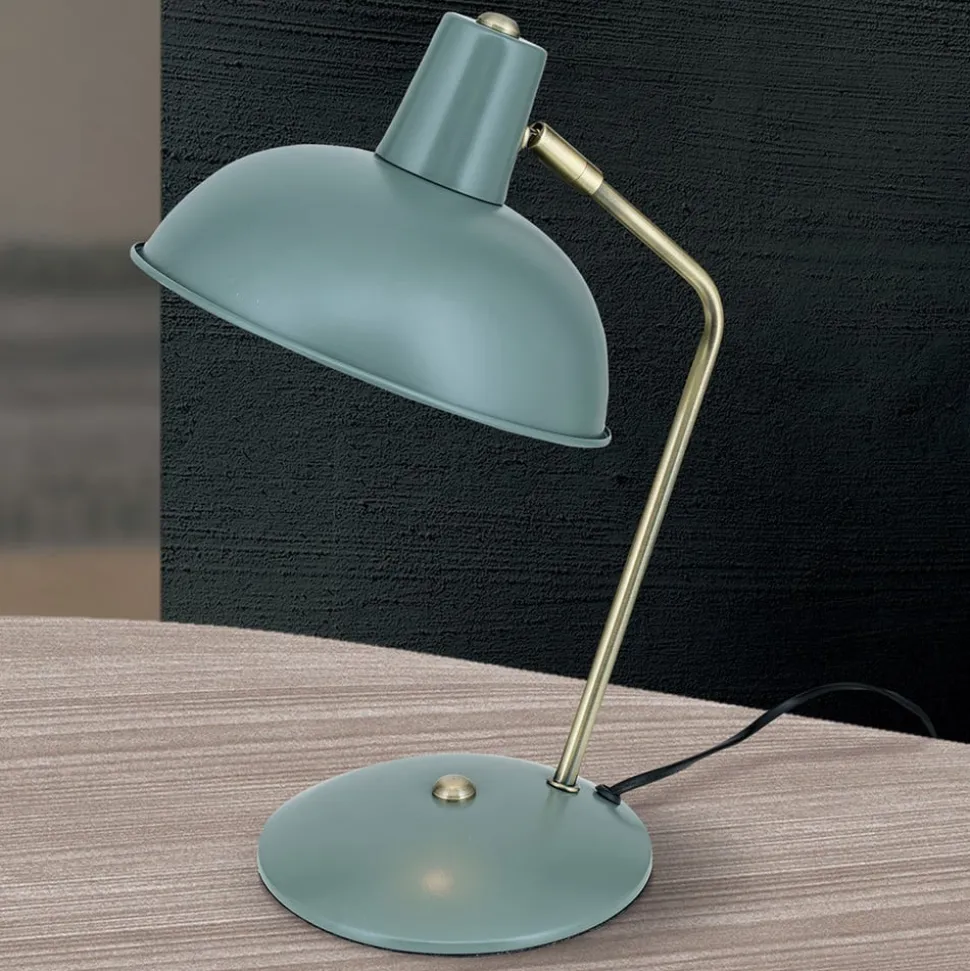 I vintagelook - bordlampen Fedra grøn