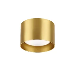 Ideal Lux downlight Spike Round, messingfarvet, aluminium, Ø 10 cm