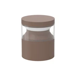 Ideal Lux LED-sokkellampe Boeing, kaffebrun, højde 15 cm