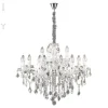 Ideal Lux lysekrone Florian kromfarvet, krystal, 12flg.