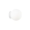 Ideal Lux Mapa væglampe, Ø 10 cm, opalglas, hvid, kugle