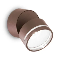 Ideal Lux Omega Round LED-væglampe 4.000 K kaffe