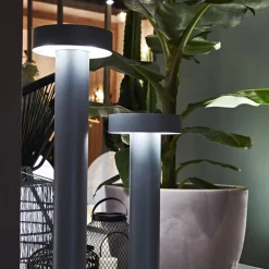 Ideal Lux vejlampe Tesla antracit, aluminium, højde 60 cm