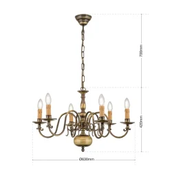 IMKE lysekrone i flamsk stil