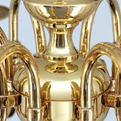 IMKE lysekrone i poleret messing med otte lys