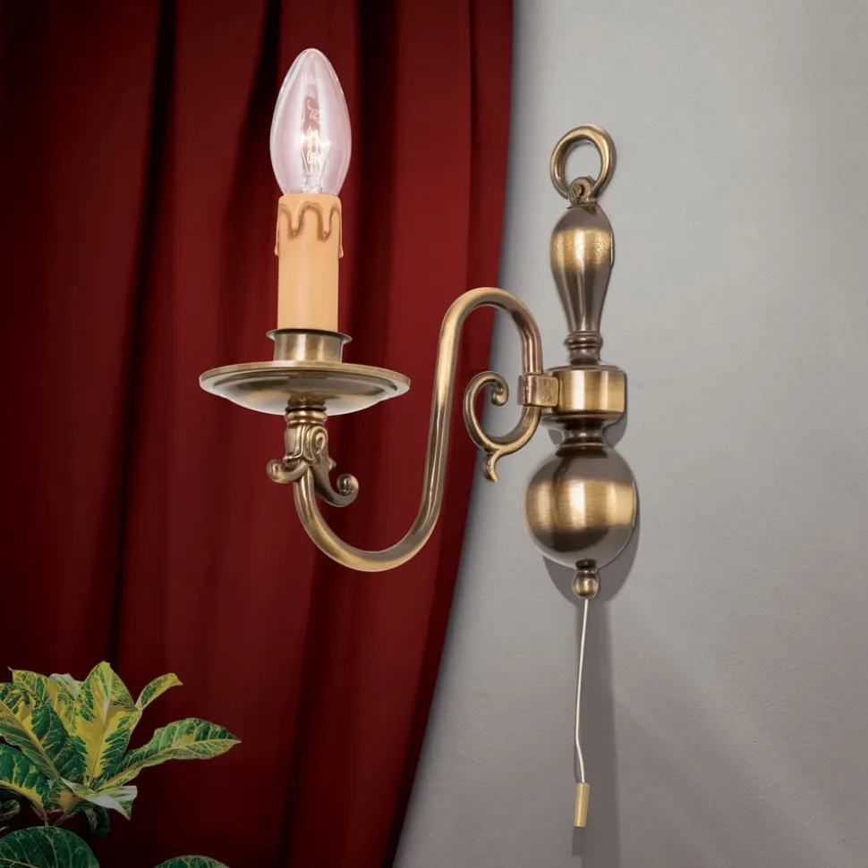 Imke væglampe, 1 lyskilde, mørkpatineret messing