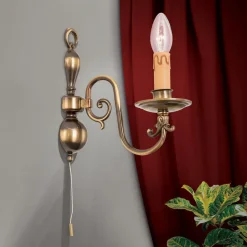 Imke væglampe, 1 lyskilde, mørkpatineret messing