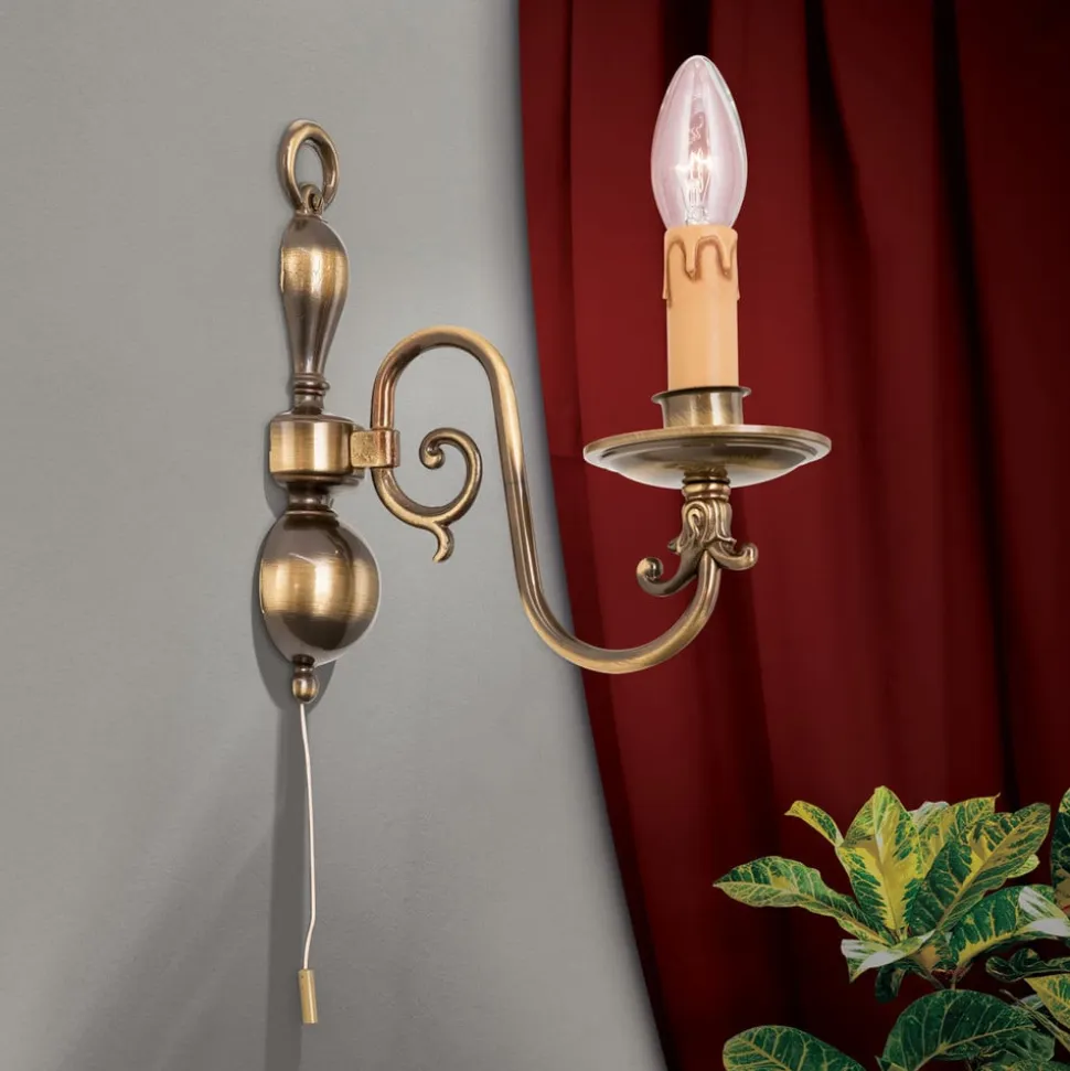 Imke væglampe, 1 lyskilde, mørkpatineret messing