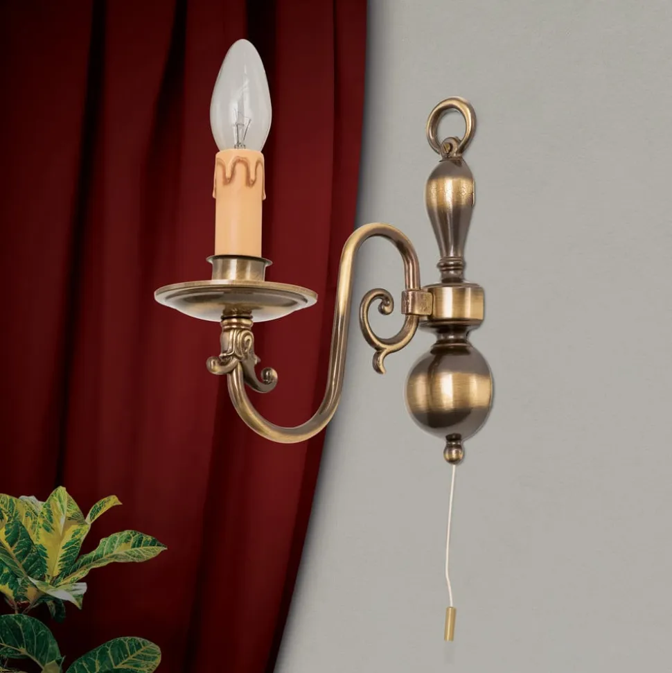 Imke væglampe, 1 lyskilde, mørkpatineret messing