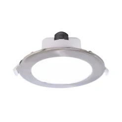 Indbygget loftlampe med LED Acrux, Ø 17 cm, sølvfarvet mat, CCT