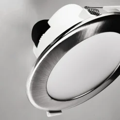 Indbygget loftlampe med LED Acrux, Ø 17 cm, sølvfarvet mat, CCT