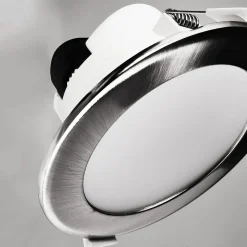 Indbygget loftlampe med LED Acrux, Ø 15 cm, sølvfarvet mat, CCT