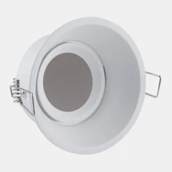 Indbygningslampe Slim Trim, hvid, Ø 9,4 cm, IP20, aluminium, GU10