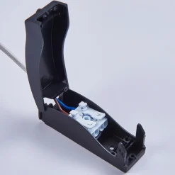 Indbygningslamper i krom med LED, kantet sæt med 3 stk