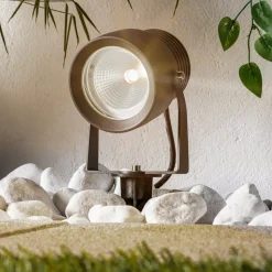 Irina udendørs LED-spot, sæt med 3, jordspyd, stik, grå