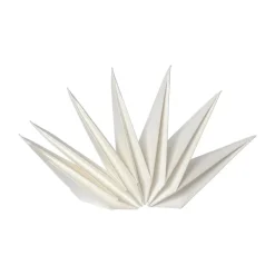 Isa papirstjerne til trætop, hvid med metalspiral