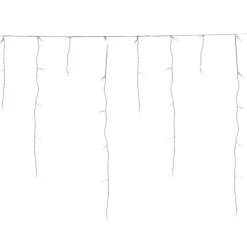 Isregn LED-lysforhæng, varmhvid, hvid, 3m