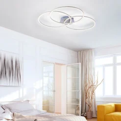 Ivanka LED-loftlampe, 3 ringe, stål