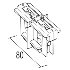 Ivela langsgående stik 3-kredsløbsspor LKM, sort