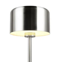 Jeff LED-bordlampe, nikkelfarvet, højde 30 cm, metal
