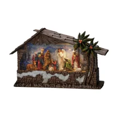 Julekrybbe vandlygte LED-borddekoration