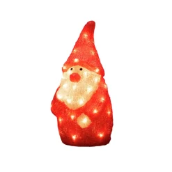 Julemand LED-dekorationsfigur rød IP44 højde 38 cm