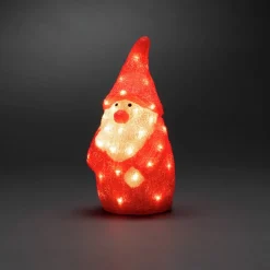 Julemand LED-dekorationsfigur rød IP44 højde 38 cm