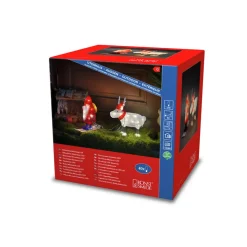 Julemand og Rensdyr LED-dekorationslampe, IP44