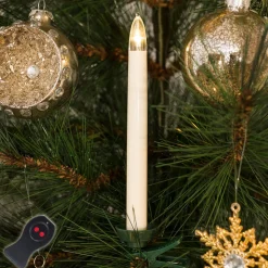 Juletræslys LED kabelløs 16 cm, hvid, 10 lyskilder