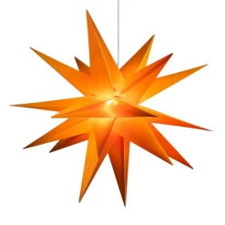 Jumbo plaststjerne, gul, Ø 1m, 18 takker, udendørs