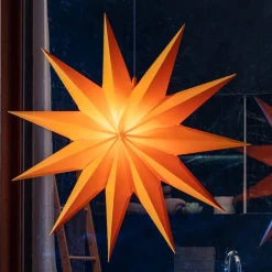 Jumbo stjerne, udendørs, 11 takker, Ø 100 cm, gul