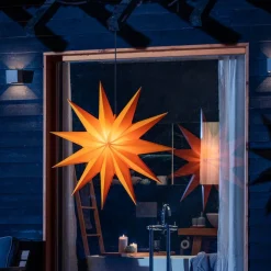 Jumbo stjerne, udendørs, 11 takker, Ø 100 cm, gul