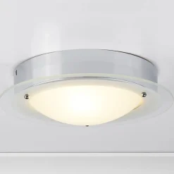 JUNA - loftlampe til badeværelses med glaskant