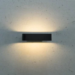 Juno udendørs LED-væglampe, retlinjet