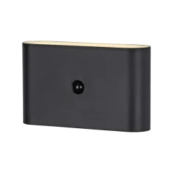 JUST LIGHT. LED-batteridrevet væglampe Ziddy sort Sensor 3.000K