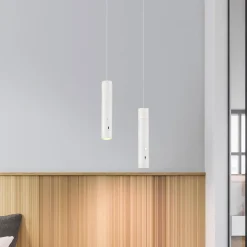 JUST LIGHT. LED-hængelampe med batteri, hvid, jern