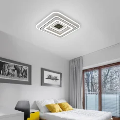 JUST LIGHT. LED-loftslampe Tolago, 49x49 cm, CCT, dæmpbar