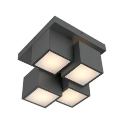 JUST LIGHT. Loftlampe Tetris, jern, 3000 K, sort